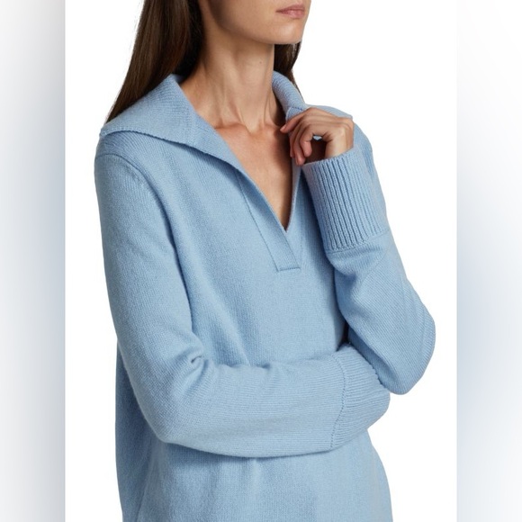 VINCE| Ribbed Trim Polo Sweater - Picture 3 of 6